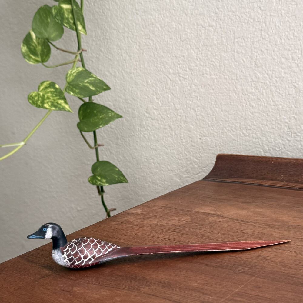 Lightweight Wooden Decorative Loon Duck Letter Opener